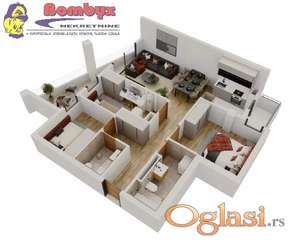 Četvorosoban stan 80m u izgradnji Salajka TOP lokacija